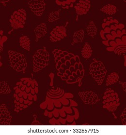 pattern with pine cones