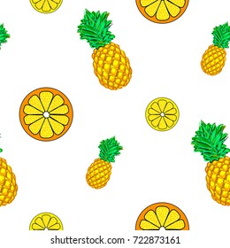 pattern with pineapple