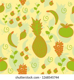 Pattern With Pineapple Fruits