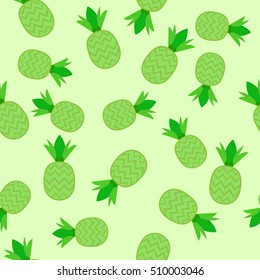 Pattern with Pineapples. Fruit illustration