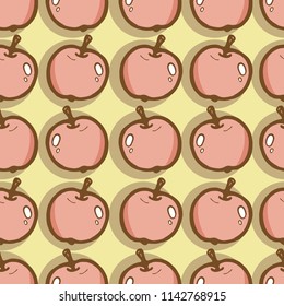 pattern pink apples for children's wallpaper or for the cover of a notebook