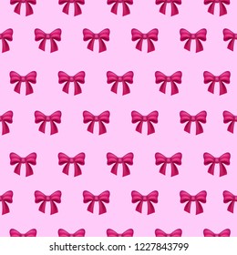 Pattern with pink bows for the holidays.