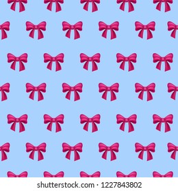 Pattern with pink bows for the holidays.