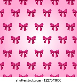 Pattern with pink bows for the holidays.