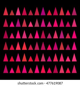 Pattern of pink cone  triangles