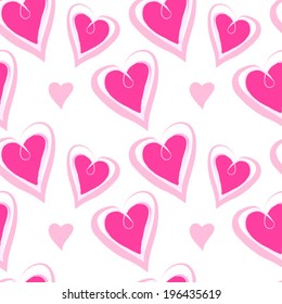Pattern of pink hearts
