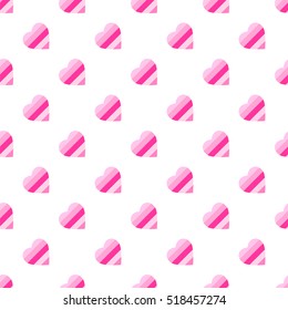 Pattern of pink hearts. Romance. Valentine's Day. Love.