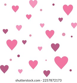 pattern pink hearts Valentine's Day
