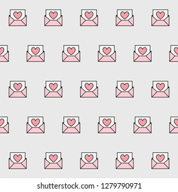 Pattern pink letter on pastel background, Vector