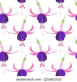 Pattern Pink and Purple Fuchsia Bella. Vector illustration