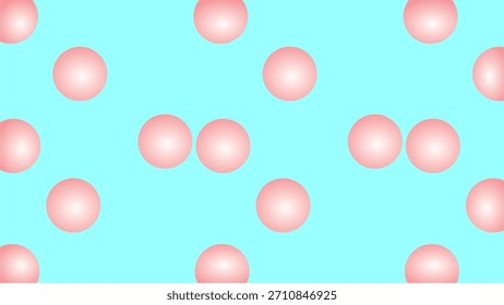 Um padrão de esferas cor-de-rosa sobre um fundo azul.
