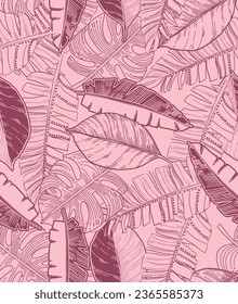 pattern pink texture palm tropcial