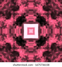 Pattern pink vintage style. Floral ornament, graphic drawing. Grunge texture. Festive greeting card. Abstract art background. Modern geometric pattern. Festive art backdrop. Creative vector element.
