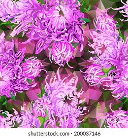 pattern of piony flowers