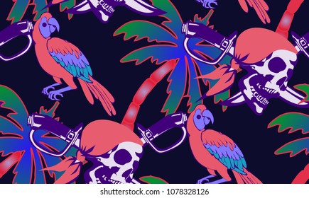 Pattern. "Pirate"s island". Vectoe illustration