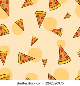 pattern pizza background vector