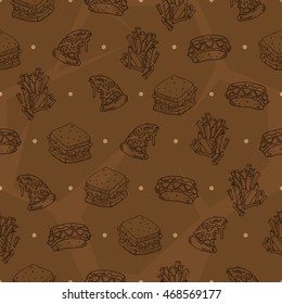 pattern pizza sandwich hotdog French Fries