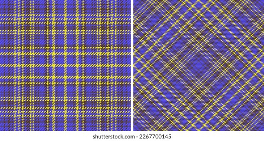 Pattern plaid background. Seamless fabric texture. Vector check textile tartan in set.