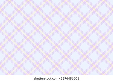 Muster gepolsterte Kontrolle von Gewebe nahtlosen Tartan mit einem textilen Vektorhintergrund Textur in Weiß und hellen Farben.