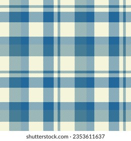 Pattern gepolsterte Kontrolle von Gewebe tartan nahtlos mit einem Hintergrund Vektortextur Textur in türkisen und beigen Farben.