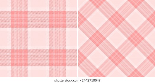 Patrón a cuadros sin costuras de fondo de control vectorial con una textura de tela textil tartán. Set en colores de primavera para productos de embalaje respetuosos del medio ambiente.
