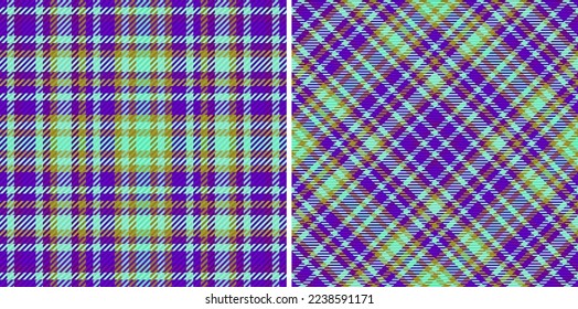 Pattern plaid texture. Vector textile background. Tartan fabric seamless check in set.