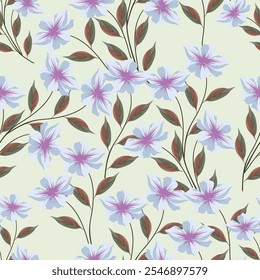 pattern. Plant background for fashion, wallpapers, print. A lot of different flowers on the field. Liberty style millefleurs. Trendy floral design