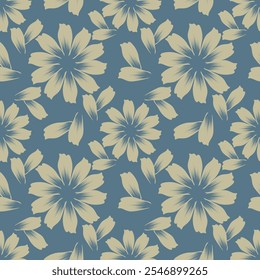 pattern. Plant background for fashion, wallpapers, print. A lot of different flowers on the field. Liberty style millefleurs. Trendy floral design
