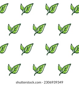 Pattern plant pixel art design background