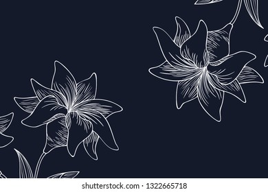 pattern plants and herbs isolated icon