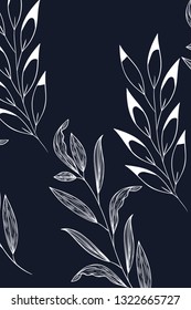 pattern plants and herbs isolated icon