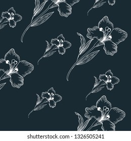 pattern plants and herbs isolated icon