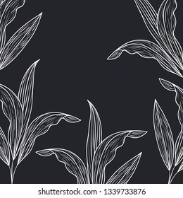pattern plants and herbs isolated icon