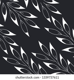 pattern plants and herbs isolated icon