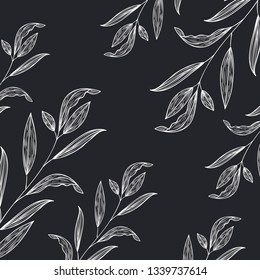 pattern plants and herbs isolated icon