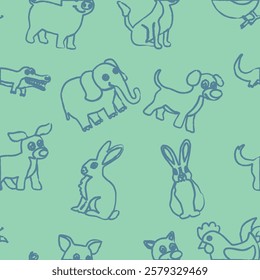 Pattern Playful Animal Character line