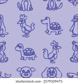 Pattern Playful Animal Character line
