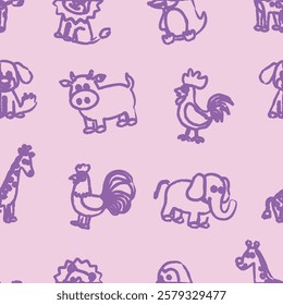 Pattern Playful Animal Character line