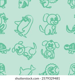 Pattern Playful Animal Character line