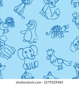 Pattern Playful Animal Character line