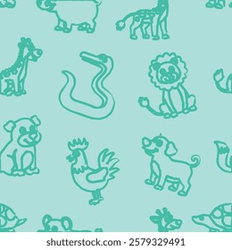Pattern Playful Animal Character line