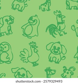 Pattern Playful Animal Character line
