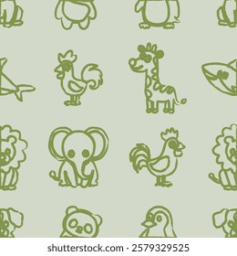 Pattern Playful Animal Character line