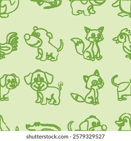 Pattern Playful Animal Character line