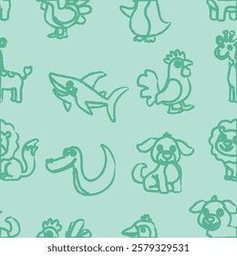 Pattern Playful Animal Character line