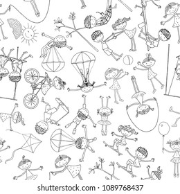 Pattern of the playful children