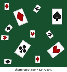 A pattern with playing cards