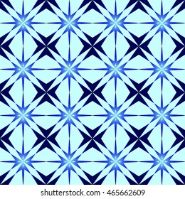 The pattern of the polar star. Blue pole star on a light blue background pattern for
