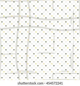 Pattern polka, curve mesh, seamless vector background.