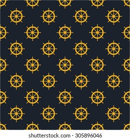 Pattern Polka from the ship's helm, seamless vector background.